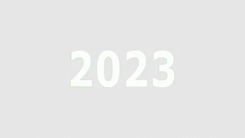 Animation of numbers 2023 on a transparent background. A bright new year 2023. Stock Footage 201512496
