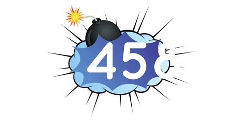Animation of numbers and cloud with bomb icons over white background Stock Footage 329578690