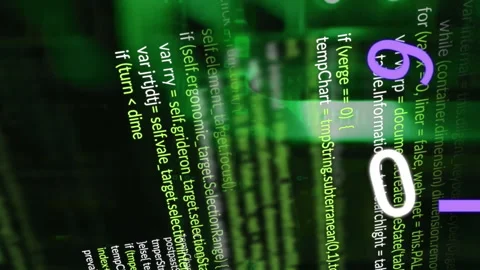 Animation of numbers and data processing over computer servers Stock Footage 312696259