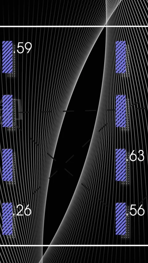 Animation of numbers and data processing over light trails Stock Footage 344774851