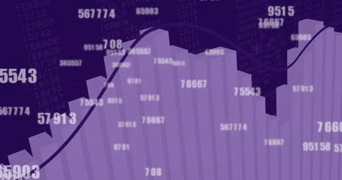 Animation of numbers and digital data processing over computer servers Stock Footage 307895593