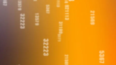 Animation of numbers changing data processing on orange background Video stock 312979874