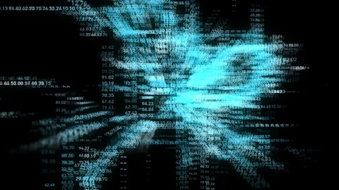 Animation of numbers. Data analysis. Stock Footage 127242012