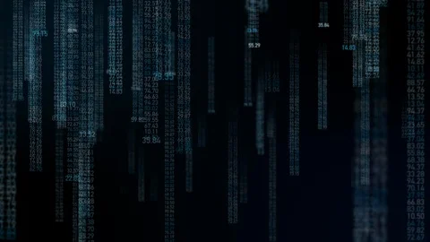 Animation of numbers. Data analysis. Stock Footage 127242124