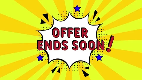 Animation. Offer ends soon text. Stock Footage 161451728