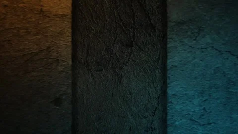 Animation old dirt wall opening to green screen and chroma key 4K Stockbeeldmateriaal 269911347