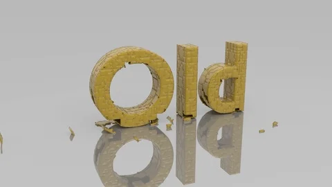 Animation from old to new with particles explosion Stock Footage 71059681