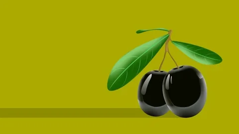 Animation of olives.3 Stock Footage 156694527