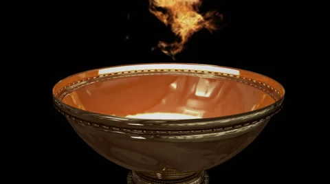 Animation of Olympic torch being torched Stock Footage 61936939