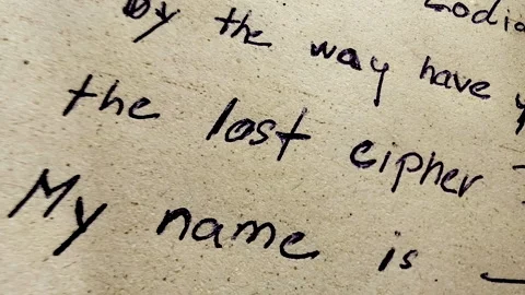 Animation of the ominous message of the mass murderer Zodiac Stock Footage 267213686