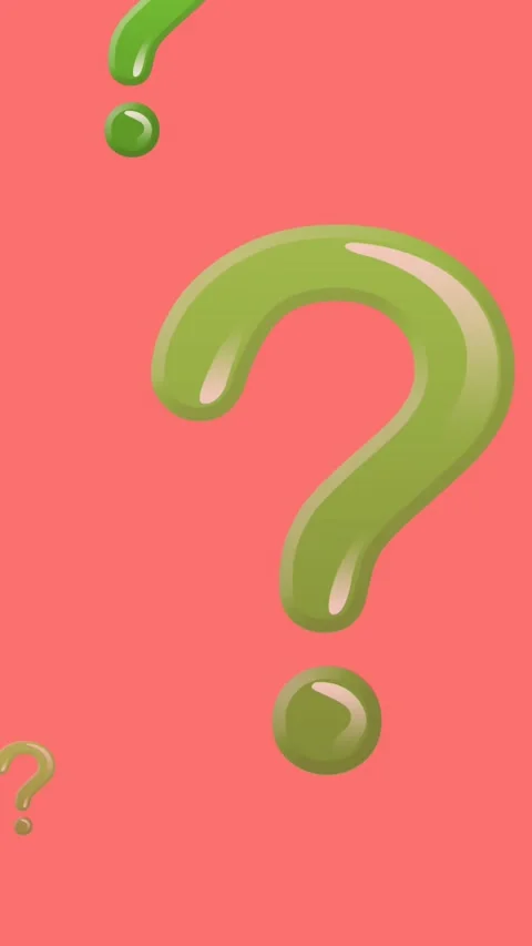 Animation of online green question mark icons moving on pink background Stock Footage 342004338