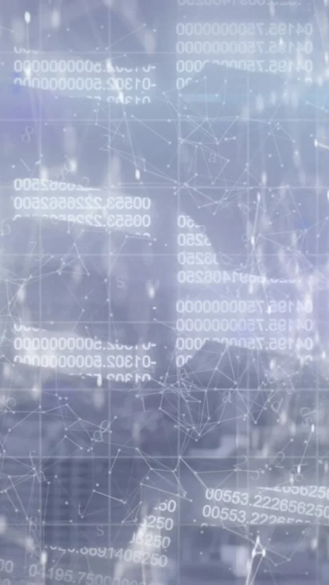 Animation of online security interface over cityscape Stock Footage 342811689