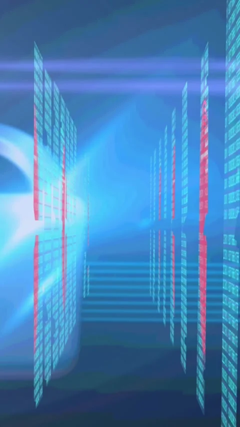 Animation of online security padlock with data processing in background Stock Footage 342097407