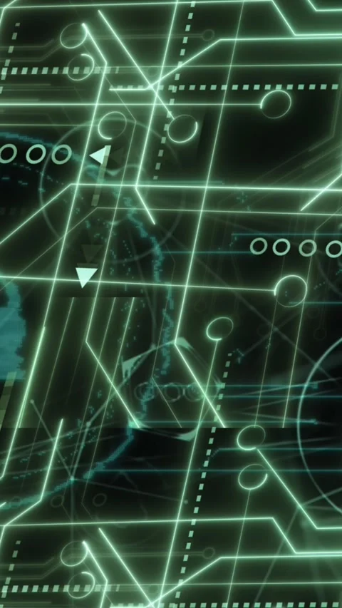 Animation of online security padlock over data processing Stock Footage 341976500