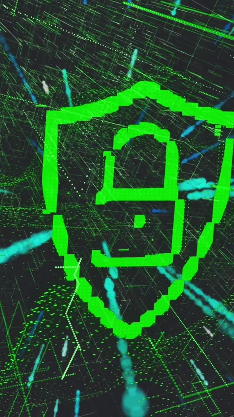 Animation of online security padlock over data processing Stock Footage 343127777