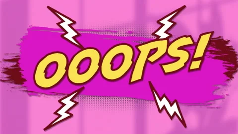 Animation of oops retro text on pink bac... | Stock Video | Pond5