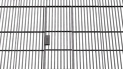 Animation of open and closed Jail bars door isolated on white background 動画素材 71011138