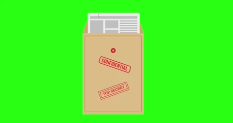 Animation open secret envelope with chroma key green screen Stock Footage 317090397