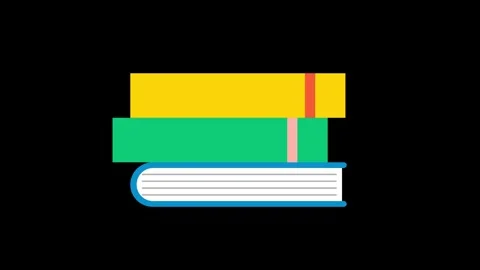 Animation of opening and flipped book pages on black background Stock Footage 328456392