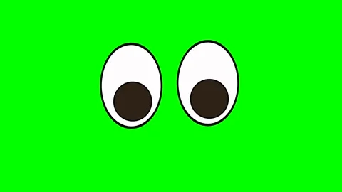 Animation or computer graphics of a winking eye on a green chromakey background Stock Footage 289855374