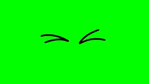 Animation or computer graphics of a winking eye on a green chromakey background Stock Footage 321240413