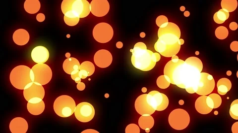 Animation of orange circles, bubbles, bokeh effect. Stock Footage 200963679