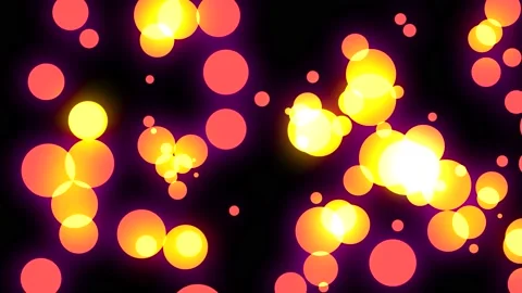 Animation of Orange Circles Bubbles With Purple Glow Bokeh Effect 스톡 동영상 202702197