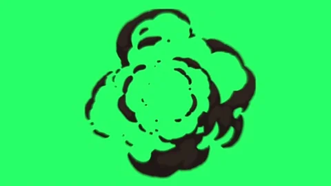 Animation orange fire effect on green background. Stock Footage 218116089