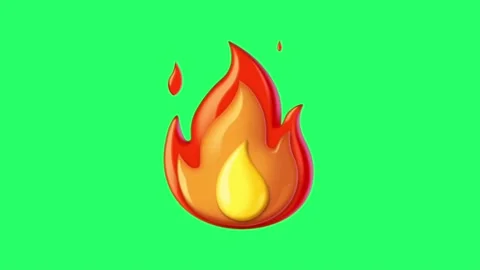 Animation orange flame isolae. Stock Footage 163086817