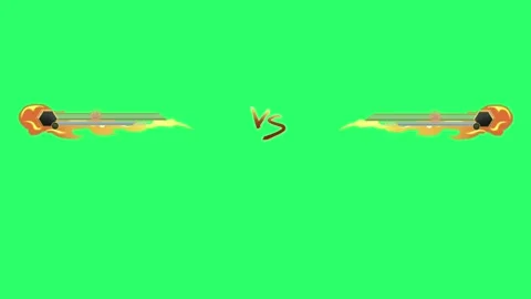 Animation orange flame with text VS. Stock Footage 242132233