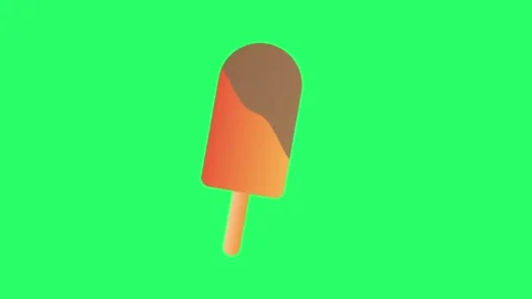 Animation orange ice cream isolate. Stock Footage 249887849