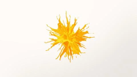 Animation of the orange juice splash explosion Stock Illustration