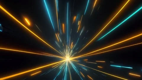 Animation orange light data transfer technology futuristic background. Stock Footage 270316867