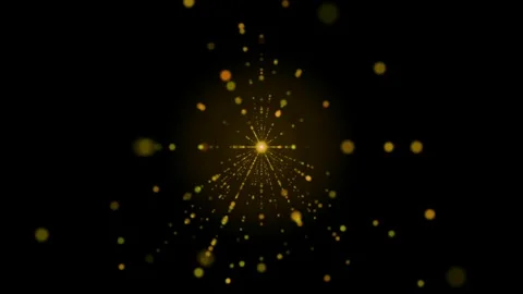 Animation orange light sparkles with black background.  Stock Footage 276370553