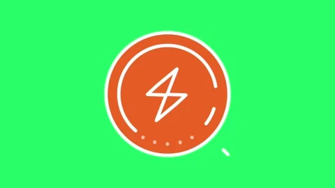 Animation orange mark on green background. Stock Footage 255349172