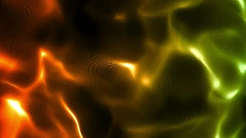 Animation orange neon light network wave abstract background. Stock Footage 210672098