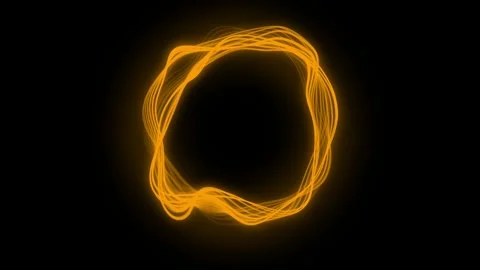 Animation orange nois wave effect isolate on black screen. Stock Footage 279250977