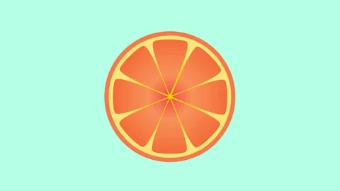 Animation of oranges twirling motion graphics in bright red orange style. Stock Footage 123620794