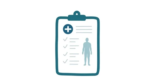 Animation of orthopedic medical examination checklist Stock Footage 340879110