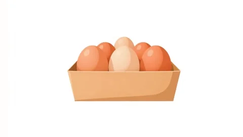 Animation pack of chicken eggs isolated on white background Stock Footage 287341515