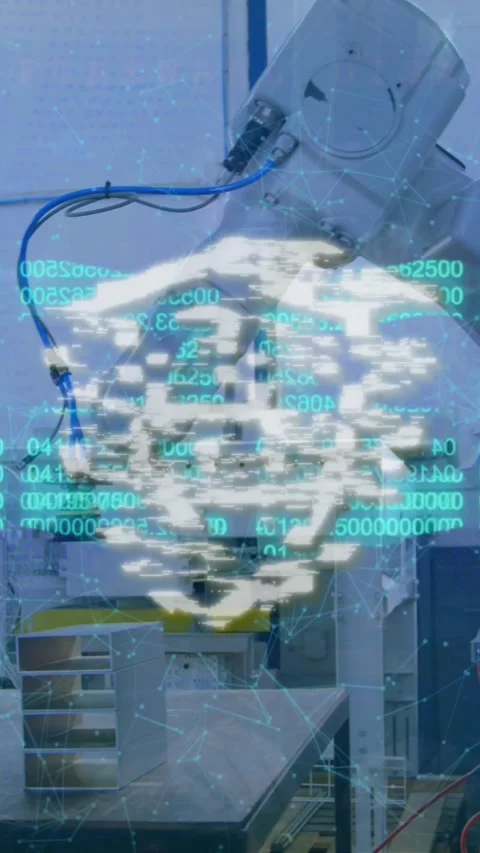 Animation of padlcok and data processing over diverse scientists using tablet Stock Footage 344525508