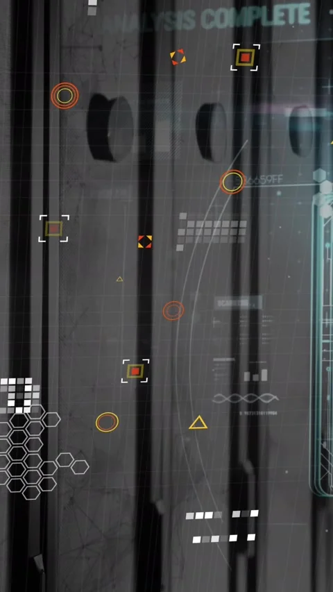 Animation of padlock and data processing over computer servers Stock Footage 343996471