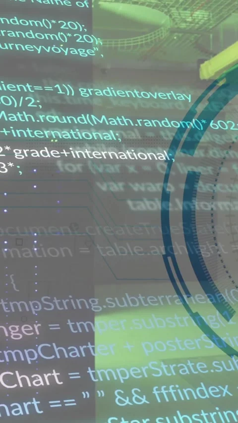 Animation of padlock and digital data processing over computer servers Stock Footage 343956012