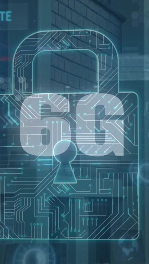 Animation of padlock icon and data processing over server room Video stock 321991026