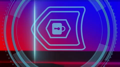 Animation of padlock icon over data processing and server room Vídeos de archivo 312323115