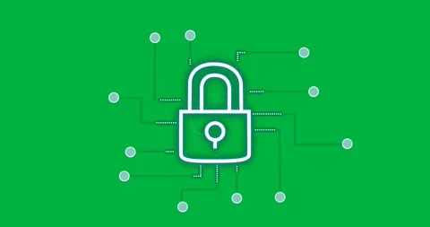 Animation of padlock icon on transparent background Video stock 317668790