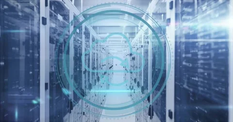 Animation of padlock icons and digital data processing over computer servers Stock Footage 328300335