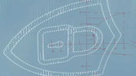 Animation of padlock over data processing over at padlock and microprocessor Vídeo Stock 313377970