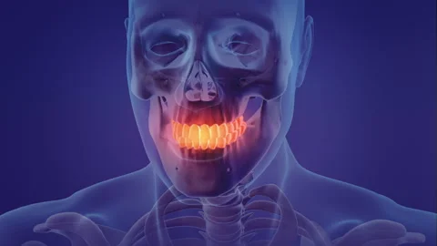 Animation of a painful teeth Stock Footage 168439581