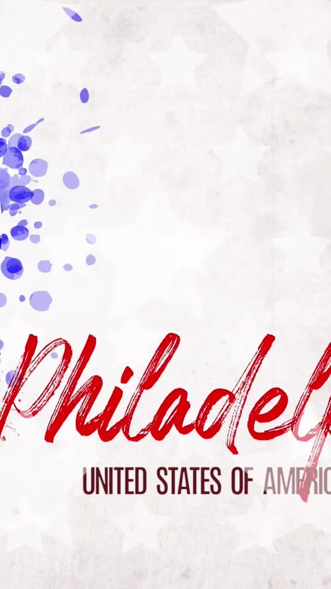 Animation. painted, blue-red heart with stars, red lettering inscription Stock Footage 321616934